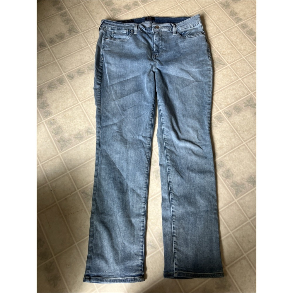 NYDJ Sherri Slim Lift x Tuck Womens Jeans Light Wash Size 14 MPRISS8518